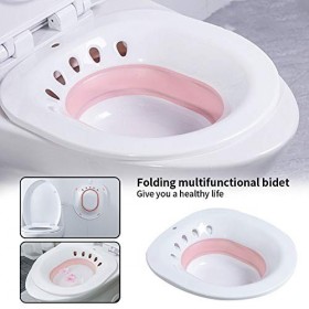 GCDN Sitz Baignoire portable pliable à suspendre pour traitement des hémorroïdes après laccouchement rose 