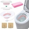 Dovr Baignoire pliable pour toilettes, bassin de bain portable pour traitement des hémorroïdes, soins post-partum, femmes enc