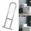 Barre Dappui De Sécurité Pliante Pour Toilettes 70CM Barre Dappui Wc Handicapé Avec porte-papier hygiénique Mural Barre dap