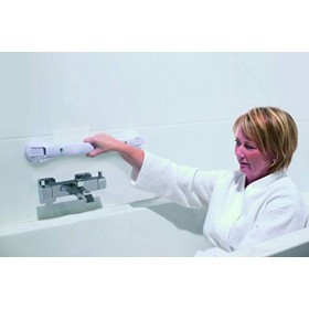 TronicXL XXL Poignée sous vide pour baignoire douche WC 50 cm Barre de maintien Montage sans perçage Vis Poignée de douche de