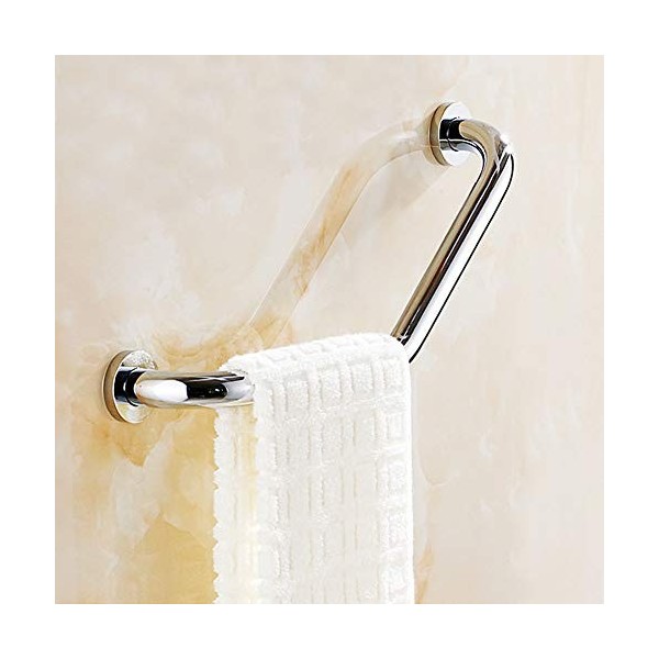 KENANLAN Barre dappui de douche pour baignoire WC en acier inoxydable - En forme de L - Pour douche, enfants, handicap, pers