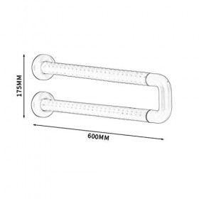 Générique Poignées Douche, Mains courantes, Barre dappui Type U, Coque ABS, Cadre Toilette sur Pied, Mains courantes murales