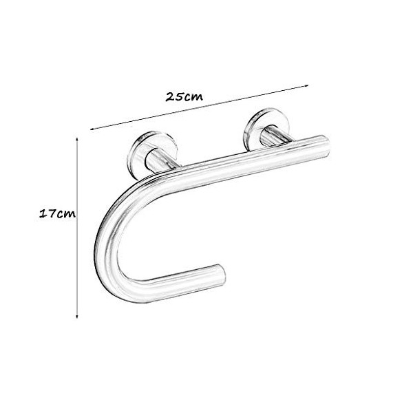 Générique Poignées Douche, Mains courantes, Barre dappui, Type U, Finition brossée, Mains courantes pour Personnes âgées/han