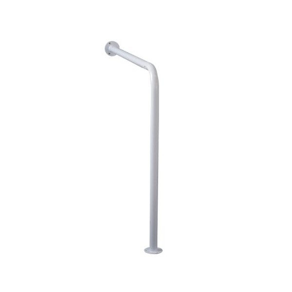 Homecraft Ringwood Wall to Floor Grab Rail, Curved Grab Bar for Toilet, Shower, or Bathtub, Secure Railing for Elderly and Ha