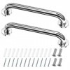 Fousenuk Lot de 2 Barre DAppui wc, Acier Inox Maintien Poignée Douche, 30cm Barre dAppui Salle de Bain Coudée, Barres Douch