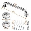 Fousenuk Lot de 2 Barre DAppui wc, Acier Inox Maintien Poignée Douche, 30cm Barre dAppui Salle de Bain Coudée, Barres Douch