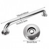 STARVAST Lot de 2 Barre dappui Inox 40 CM/15.7 Pouce, Ø25MM Poignée de Baignoire Antidérapante pour Salle de Bain, Baignoire