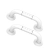 Howdah Lot de 2 Barre dappui WC Barre dappui en Acier Inoxydable Chromé de 30 cm Pour Salle de Bain, Nylon Antidérapant Poi