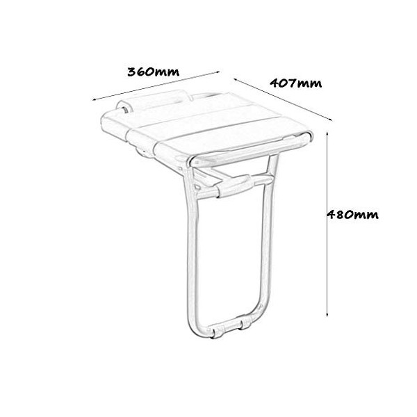 YFF ~ Quotidien Nécessités Tabourets pliables de douche de mur Tabouret de siège de douche de mur dABS Tabouret pliant de ch