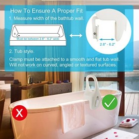 REAQER Barre daccès au Bain, Barre Douche Barres dappui de Salle de Bain - Barre dappui WC Barre de Douche Poignée Porte D