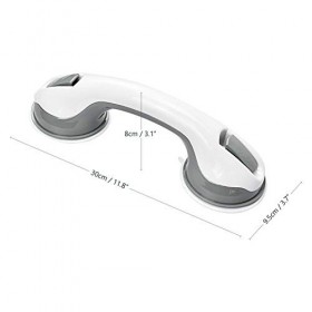 2 Pièces Ventouse de Poignée Douche, Antidérapantes Barres DAppui de Salle de Bain de Sécurité, Douche Poignée de Sécurité A