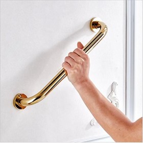 Inchant Solide En Laiton Grab Bar Salle de Bain Golden Main Rail Douche Grip Encastré Montage Mural 30cm