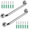 2 Pcs Acier Inoxydable Barre Dappui de Bain,Barre DAppui En Inox Murale Robuste Poignée,Barre DAppui INOX Poignée, Sécurit