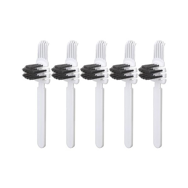 Brosse de Nettoyage de Peigne, Poils Denses Portables, 5 Pièces en Plastique, économie deffort, Poignée Confortable, Nettoye