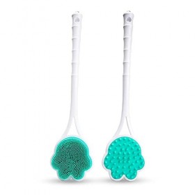 Laluerck Brosse de Douche de Bain en Silicone domique Brosse de Massage pour Corps pour Personnes âgées handicapées à mobilit