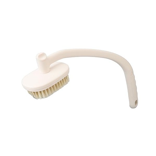 Brosse de Bain, Longue Poignée Incurvée, Trou de Suspension, Poignée Confortable, Brosse de Bain Arrière pour Personnes âgées