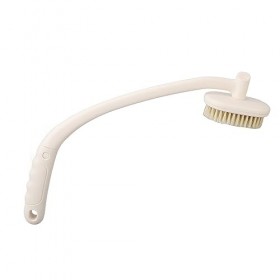 Brosse de Bain, Prise en Main Confortable, Longue Poignée Incurvée, Facile à Utiliser, Brosse de Bain Arrière pour Handicapés