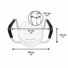 PEPE - Rehausseur WC Adulte avec Accoudoir 10 cm Hateur , Siège Surelévé avec Couvercle, Rehausseur Toilette Adulte Post Ope