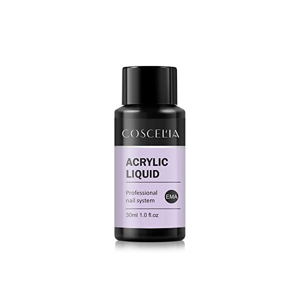 COSCELIA 1 flacons Liquide Acrylique 120ml pour ongles acrylique Liquide Acrylique professionnel