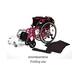 LSHTAR Fauteuil Roulant Autopropulsé Manuel Pliant, Fauteuil Roulant en Aluminium pour Vieil Homme âgé, Équipement De Réadapt