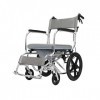 LSHTAR Chariot pour Fauteuil Roulant avec Toilettes, Fauteuil Roulant de Transport médical Portable Pliable léger avec Freins