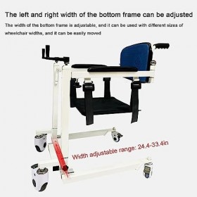 LSHTAR Ascenseur de Patient hydraulique à Domicile, élévateur de Transfert Portable avec Coussin Souple et siège de Toilette,