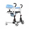 LSHTAR Chaise Mobile pour Patient, Chaise de Bain pour Personnes âgées avec siège divisé à 180 ° et Bassin de lit, Aide au Pa