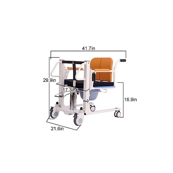 Ascenseur de patient hydraulique à domicile, élévateur manuel de fauteuil roulant de transport portable avec chaise daisance