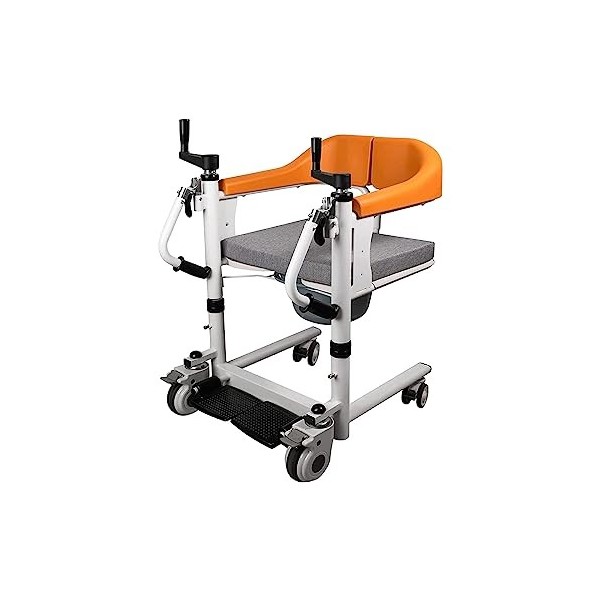 LSHTAR Fauteuil Roulant élévateur Patient avec siège divisé à 180 °, Commode de Chevet Domestique multifonctionnelle pour Per