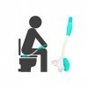 Essuie Fesse Aide aux Toilettes,Outils daide à Toilette Ustensile de Toilette Poignée pour Inférieurs Essuie-Glace Confortab