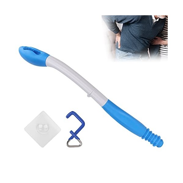 Outils Daide à la Toilette, Lingette de Confort Longue Portée, Essuie-glace de Fond Auto-essuyant, Longueur de Dépliage de 4