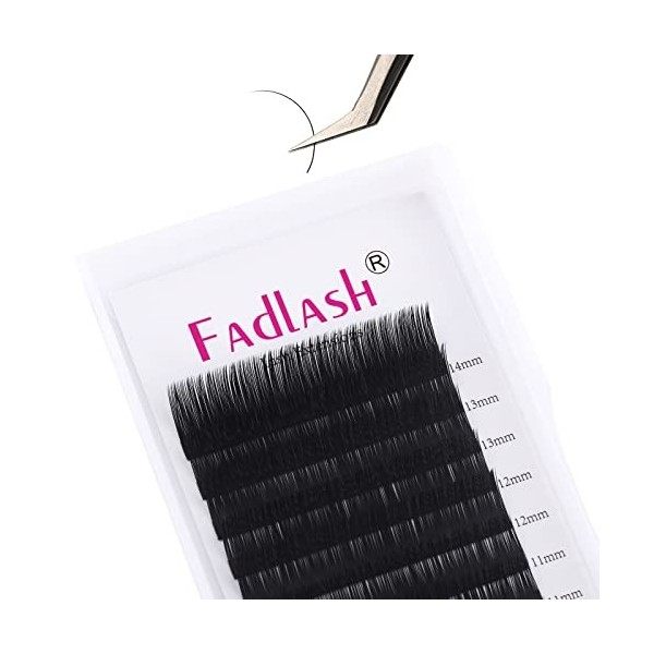 Extension de Cils Individuelle Classique 0.20mm D Curl 8-14mm Longueur Mixte 1:1 Noir Naturel Professionnel Classic Extension