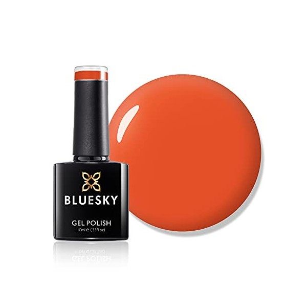 Vernis à ongles gel Bluesky, orange électrique 80577, lumineux, léger, néon, orange, mandarine durable, résistant aux puces, 