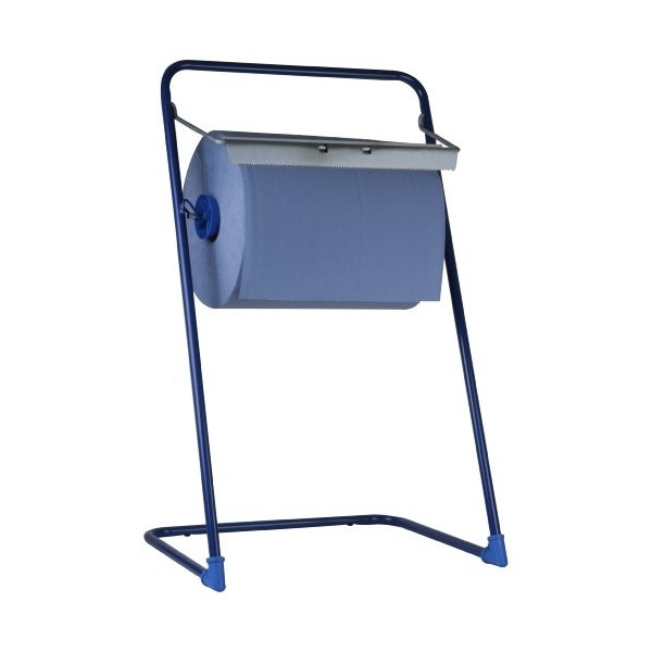 Generic AG-521 Distributeur de Serviette pour Rouleaux jusquà 40 cm de Large Métal Bleu