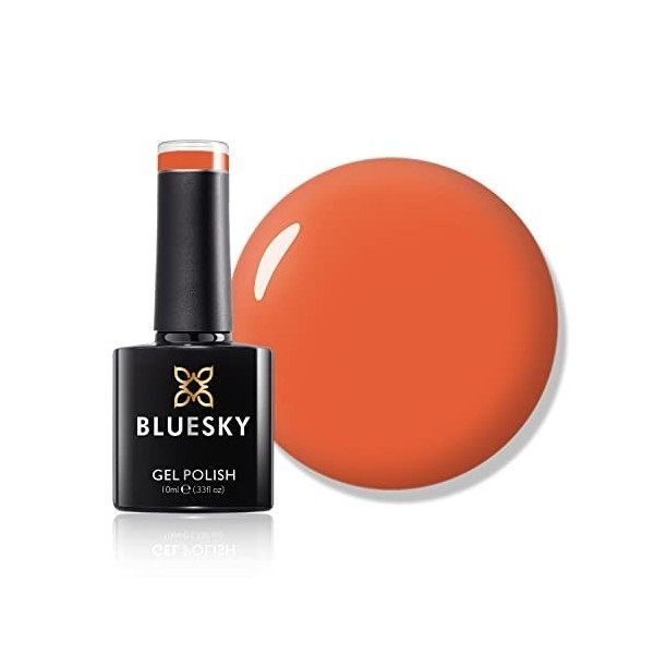 Vernis à ongles gel Bluesky, orange électrique 80577, lumineux, léger, néon, orange, mandarine durable, résistant aux puces, 