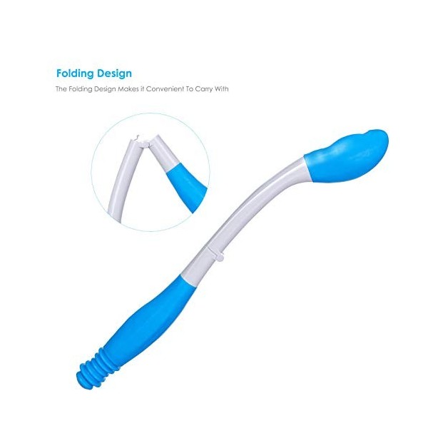 Eurobuy Lingette de Confort Longue Portée Aide à Lessuyage Du Papier Hygiénique en Bas Lingette de Confort Pliable Aide à La