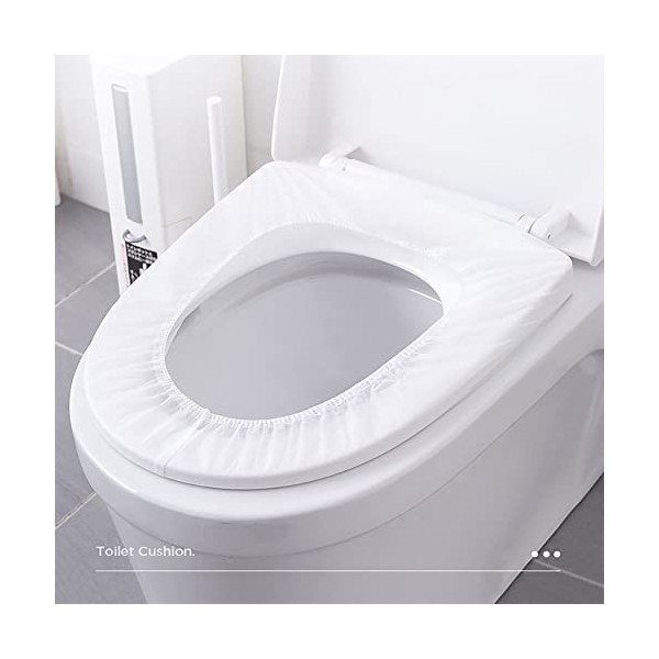 Lot de 10 housses de siège de toilette jetables avec bande élastique de qualité supérieure, portables, emballage indépendant 