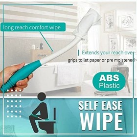 Outils de toilette, essuie-glace confortable avec poignée étendue, poignée rétractable, longue portée, pour papier toilette o