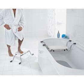 RIDDER Tabouret de Salle de Bains Promo, Blanc/Chrome