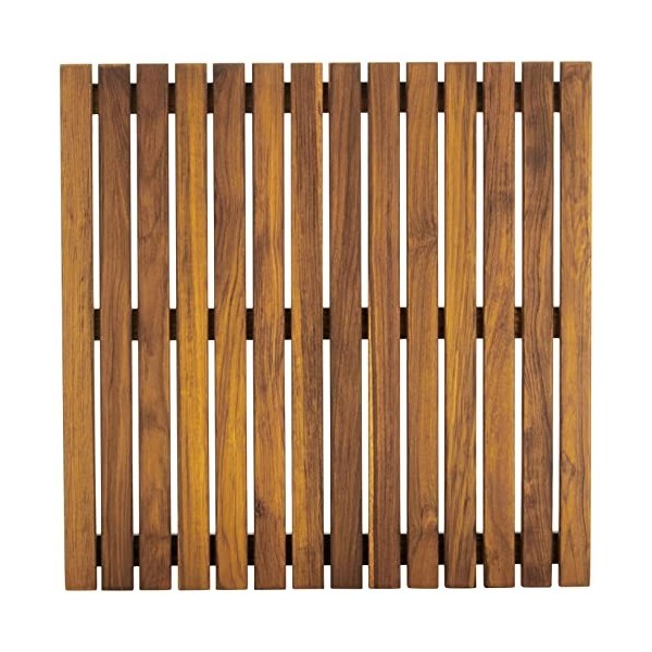 Asinox TEK4A5050 Caillebotis de Douche Bois Marron 50 x 50 x 4 cm