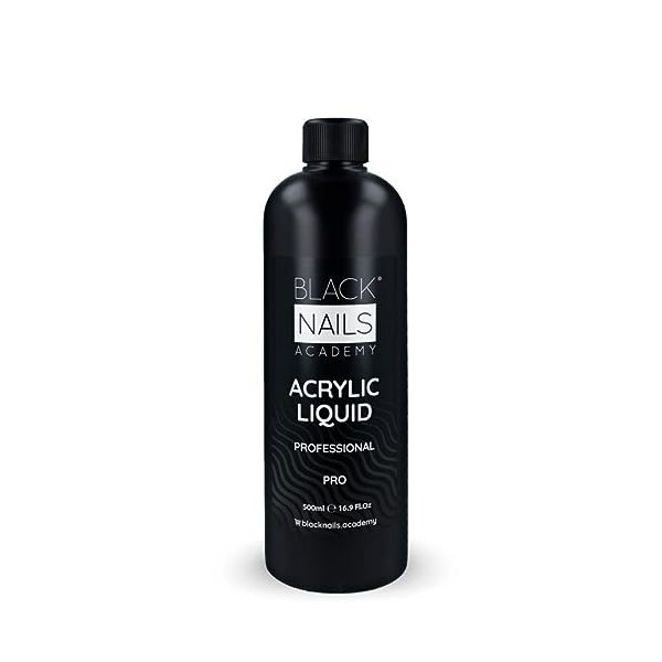 LIQUIDE ACRYLIQUE PROFESSIONNEL PRO - LIQUIDE DE SÉCHAGE RAPIDE - POUR POUDRE ACRYLIQUE POUR LES ONGLES - BLACK NAILS 125ML 