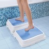 Rehaforum Marchepied médical pour baignoire Blanc/bleu