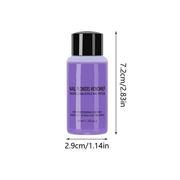 Monomère liquide pour ongles en acrylique Non jaunissant Manucure Crystal Powder Carving Fluid Liquid Monomer Nail Extension 