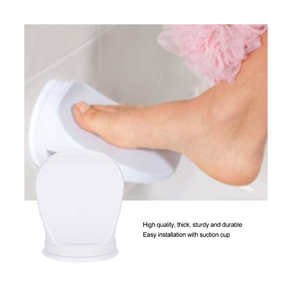 VIFER Repose-Pieds de Salle de Bain en Plastique Salle de Bain Douche Rasage Jambe Aide Repose-Pieds Ventouse étape pour Util