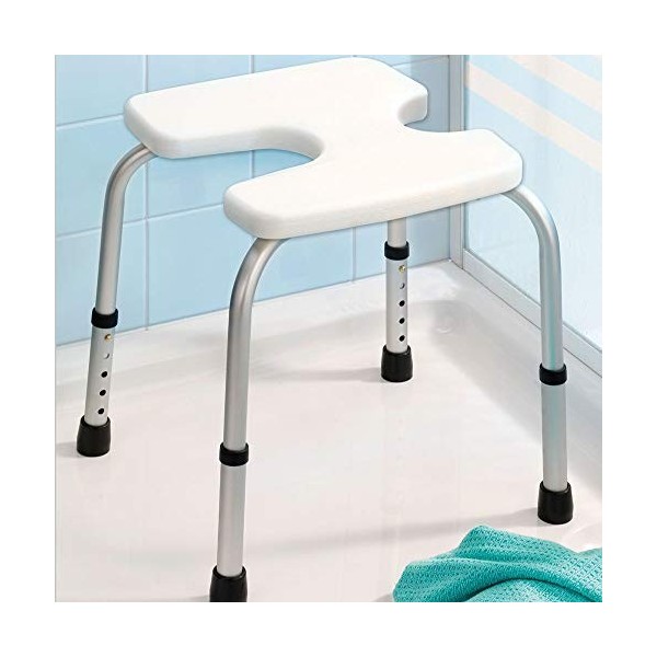 Wenko 20605100 Secura Tabouret de Douche Hygiène Réglable