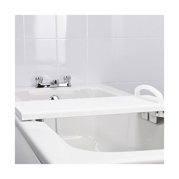 NRS Healthcare Myco Adjustable Bath/ Shower Board with Handle, 66-76 cm Eligible for VAT Relief in The UK 