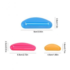 PLABBDPL Pinces à dentifrice en plastique de 3 tailles,6 pièces de distributeur de tube de dentifrice pour salle de bain,outi