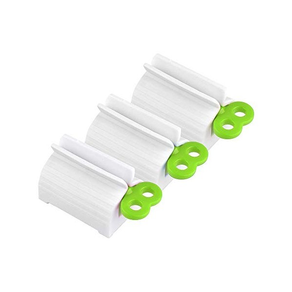 Distributeur de Dentifrice,3 Pack Tube de Roulement Rouler Tube Presse Agrume de Dentifrice Tube de Dentifrice de Squeeze de 