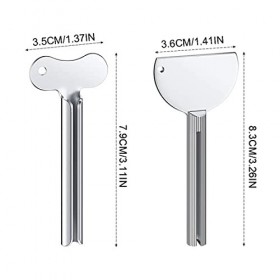 LIUJZZJ 2 PCS Presse Tubes Dentifrices en Acier Inoxydable, Forme de clé T pour Tubes Crème Salon de Coiffure Dentifrice Enro