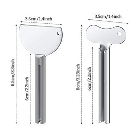BOBOZHONG Presse Tubes Dentifrices,4 Pièces Presse Dentifrice INOX Manuel Presse Tube Metal,Metal Squeezers Tube avec Trou po